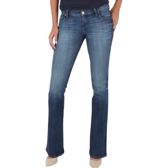 Kut From The Kloth Baby Boot Leg Dark Wash Mid Rise Jeans Women’s US Size 6 S - Picture 2 of 7